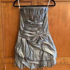 Silver Jessica McClintock Cocktail Dress